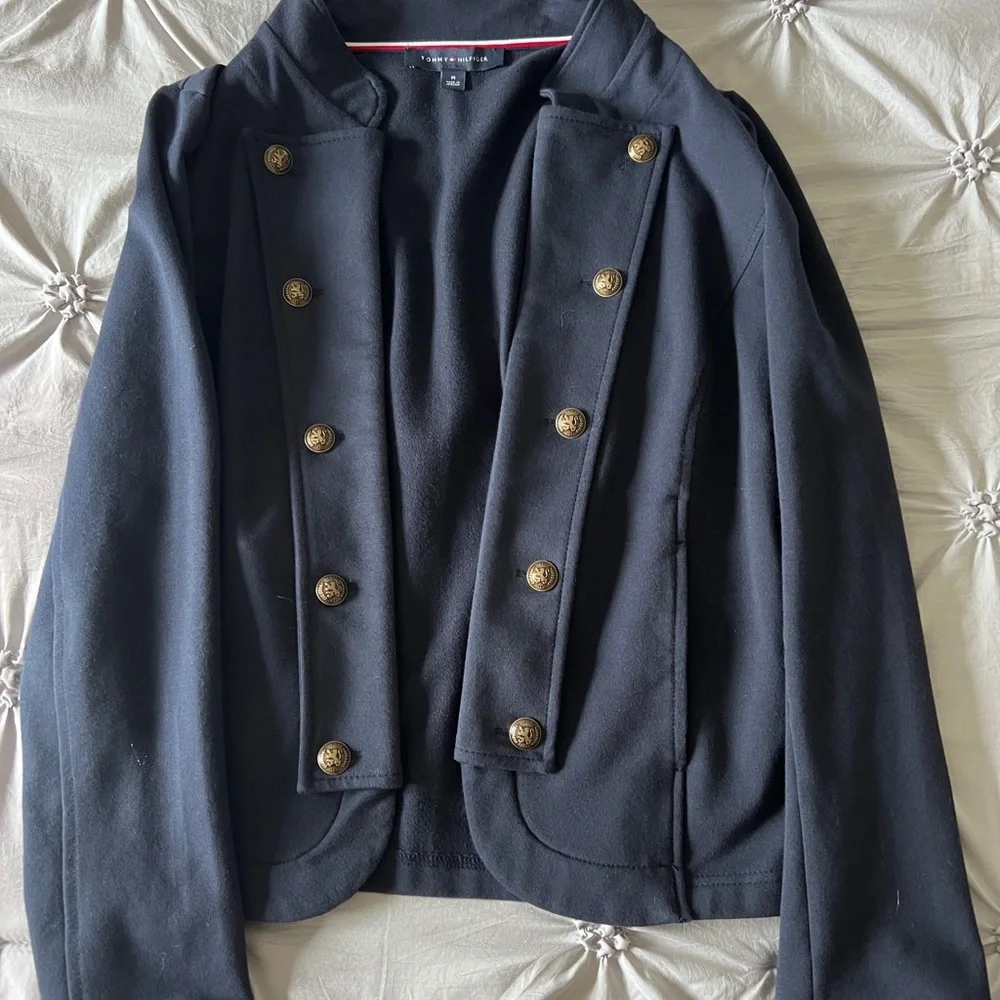 Tommy Hilfiger Navy Military Style Band Jacket/Blazer - Picture 3 of 6